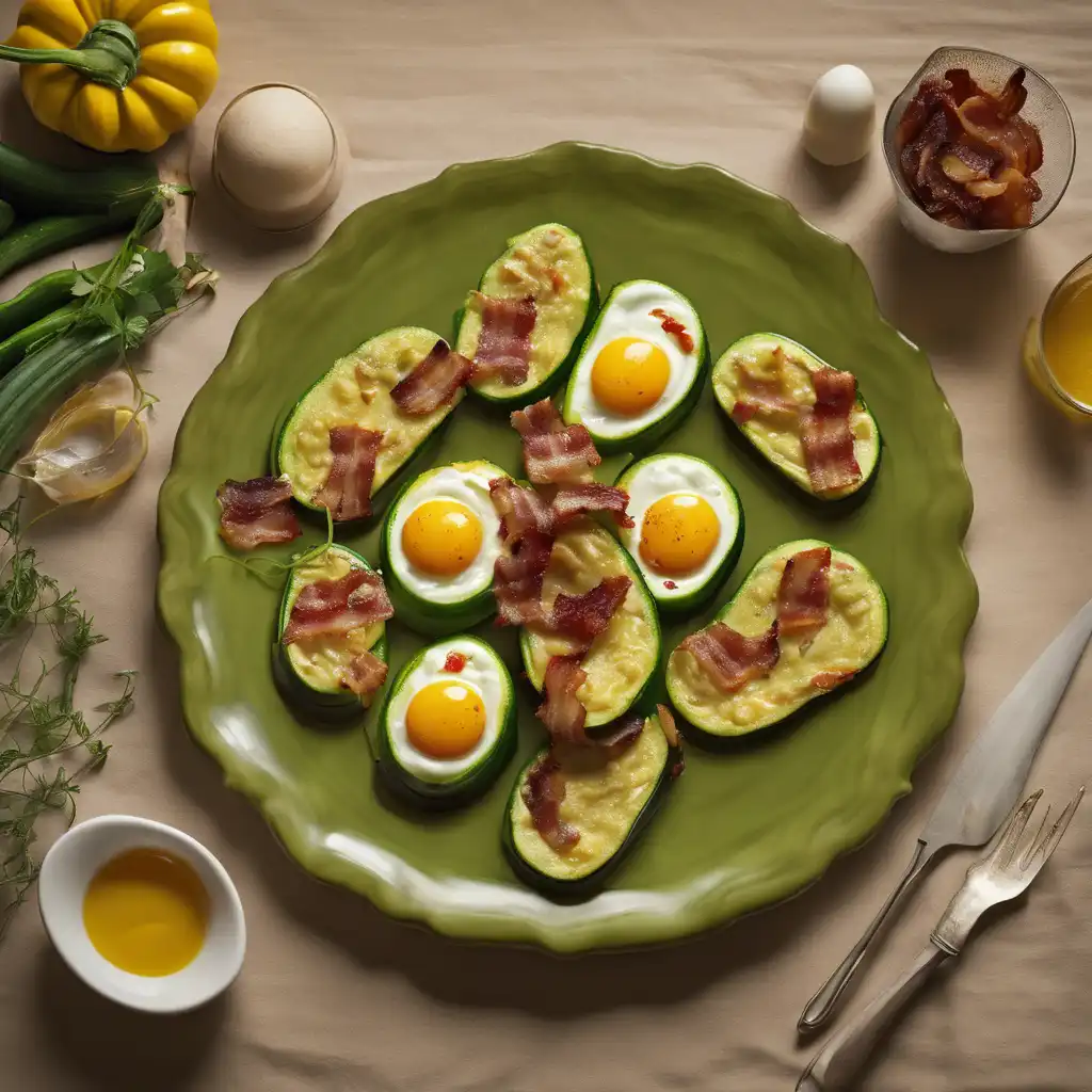 Zucchini with Bacon and Egg Sauce