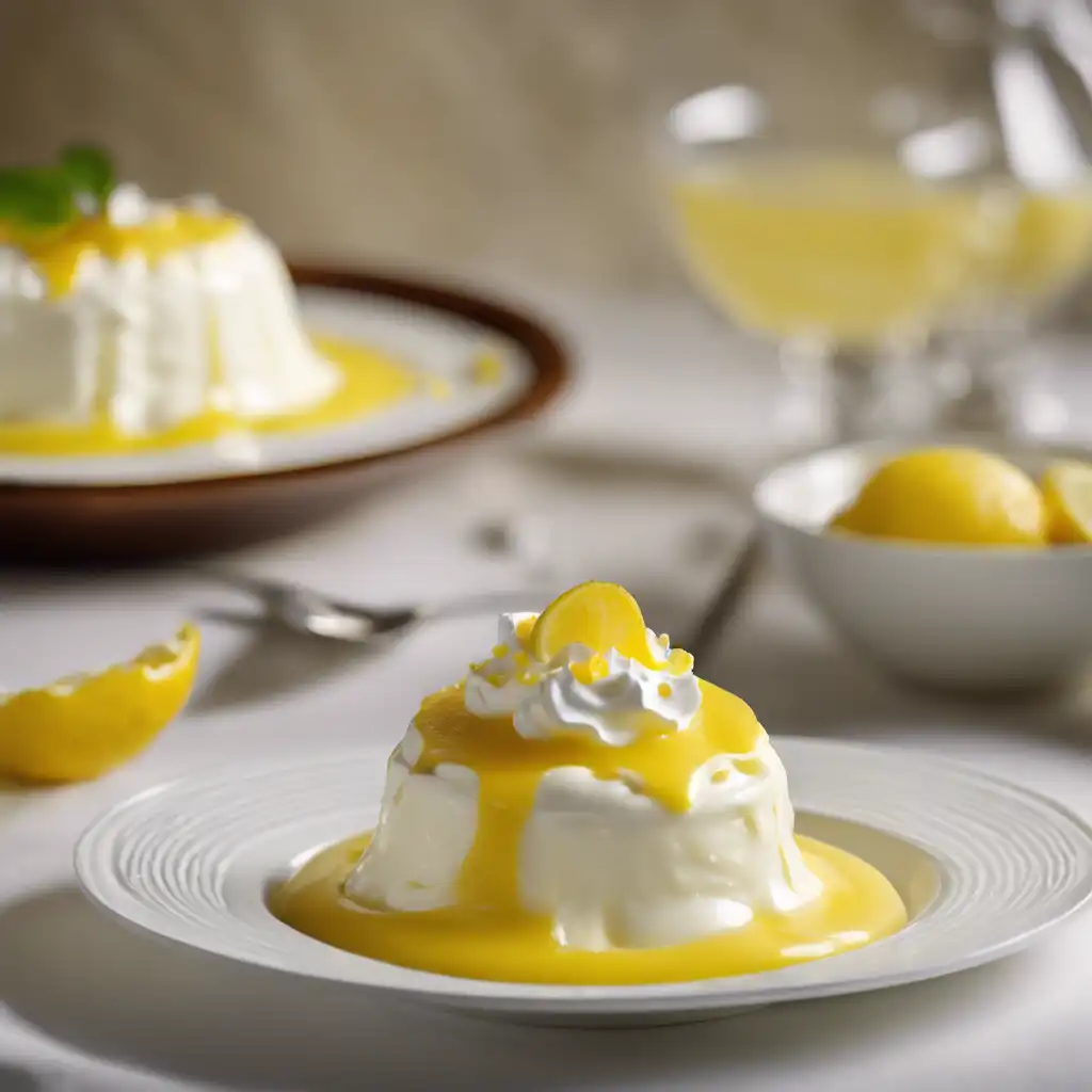 Lemon Pudding with Whipped Cream