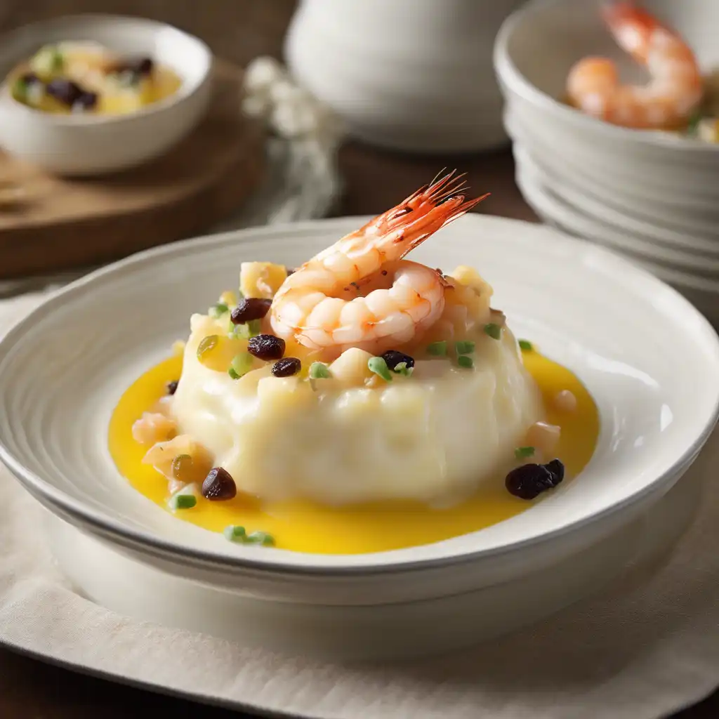 Cod Pudding with Shrimp