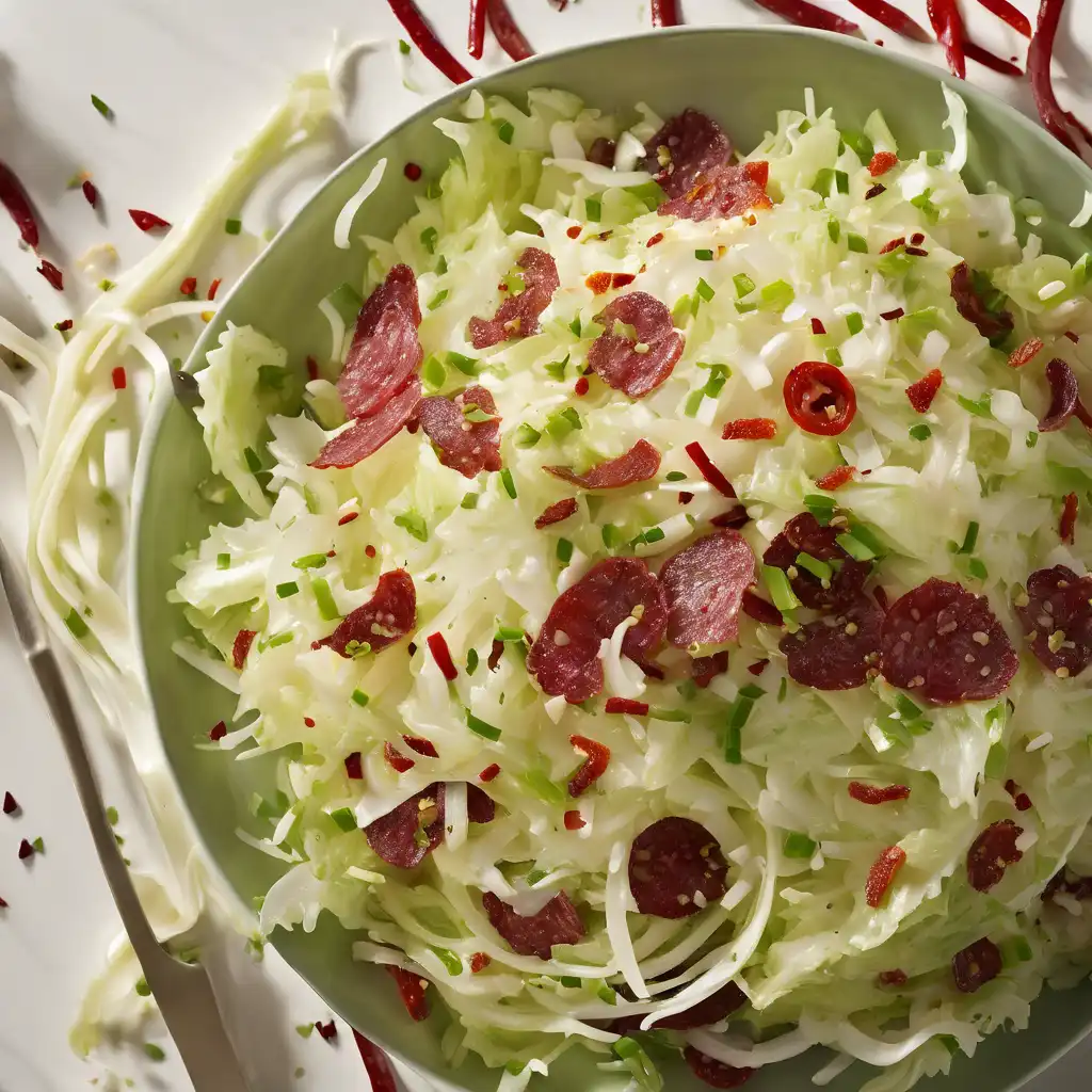 Cabbage Salad with Salami