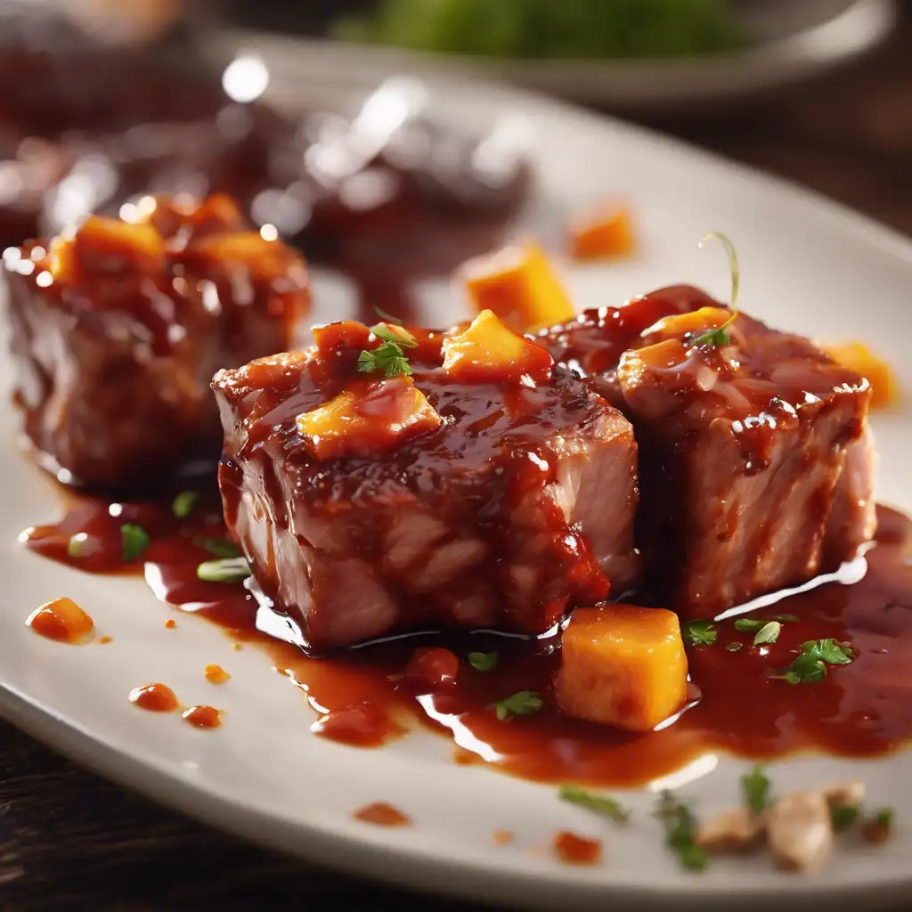 Pork Cubes with BBQ Sauce