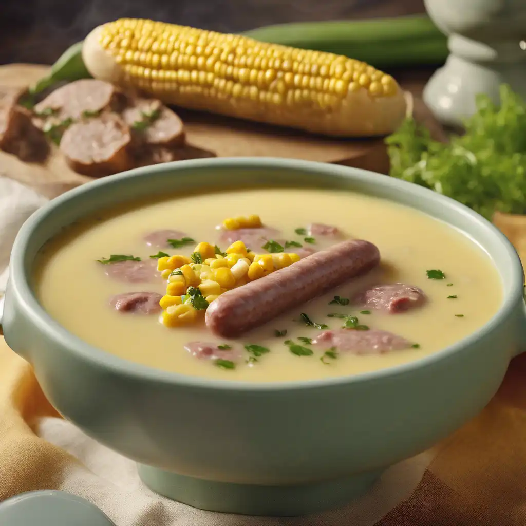 Thick Sausage and Corn Soup