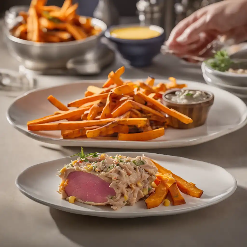 Tuna with Sweet Potato Fries