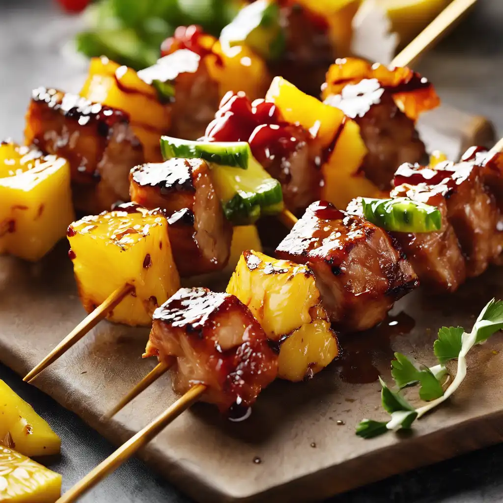 Pork Loin Skewers with Sweet and Sour Glaze