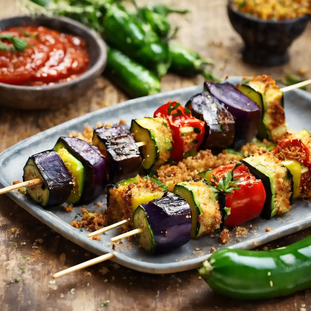 Eggplant and Zucchini Skewers