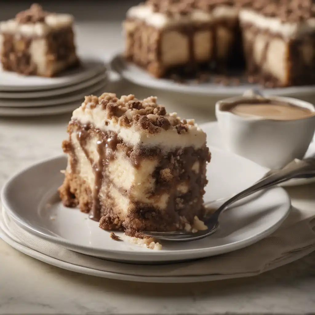 Frozen Coffee Cake with Topping