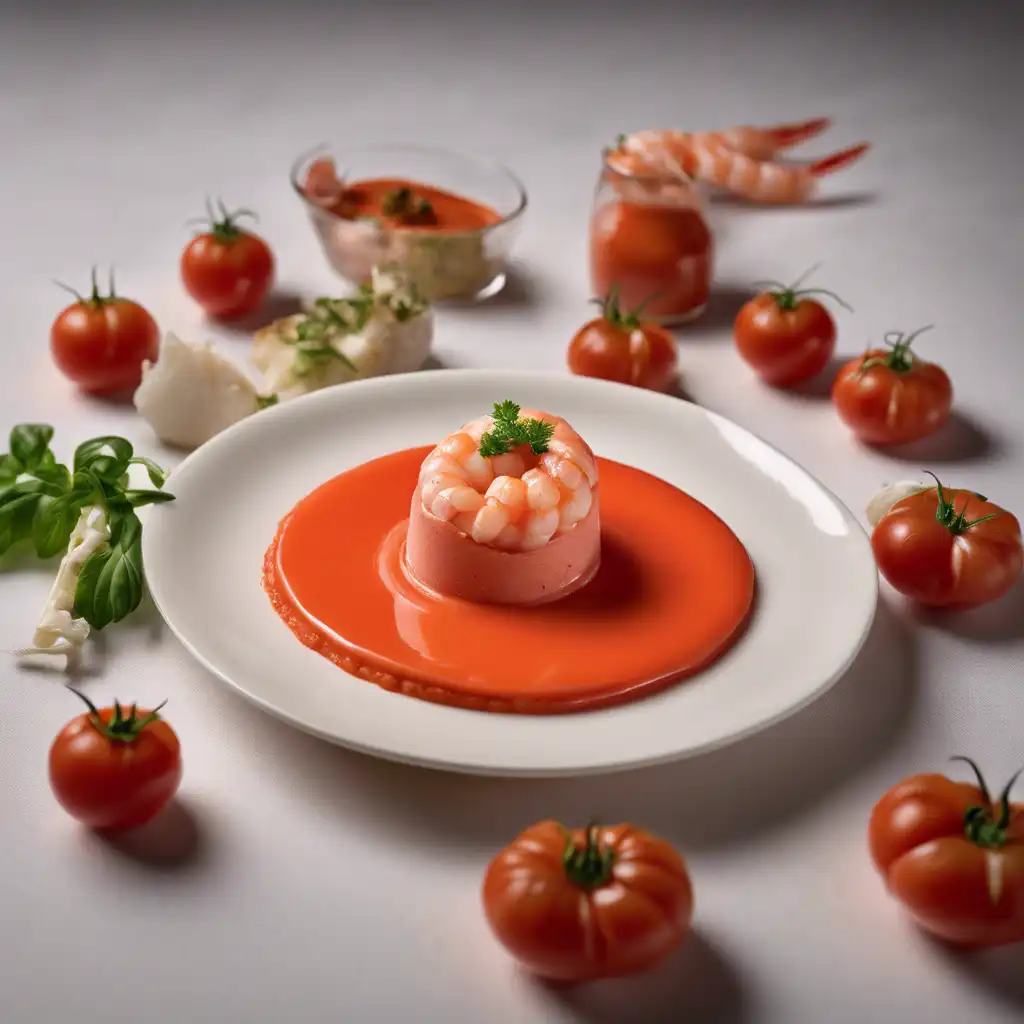 Tomato Mousse with Shrimp