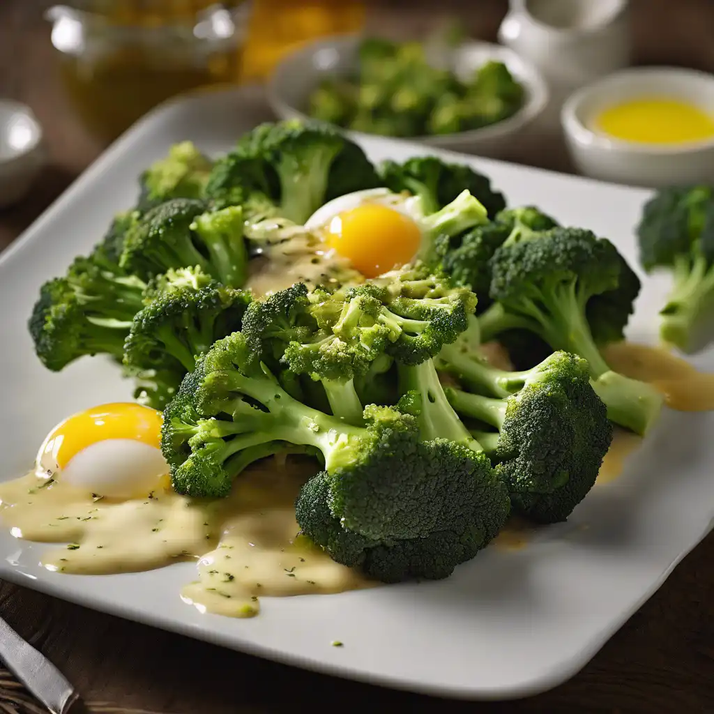 Broccoli with Vinaigrette Sauce and Egg