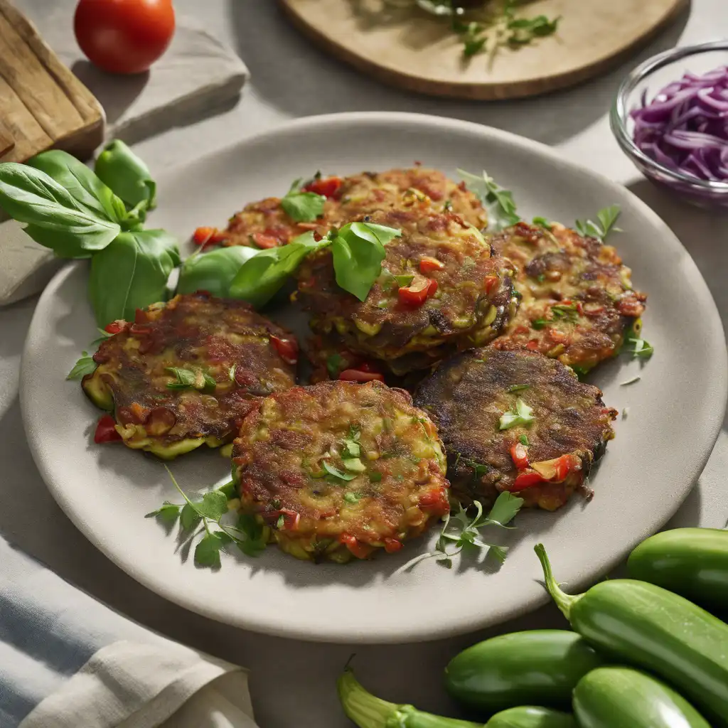 Eggplant and Zucchini Fritters