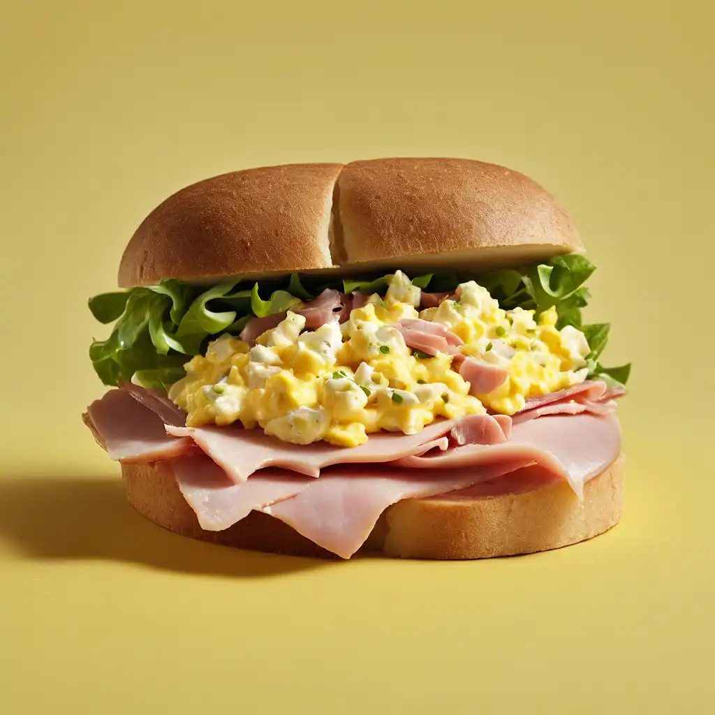 Ham and Egg Salad Sandwich