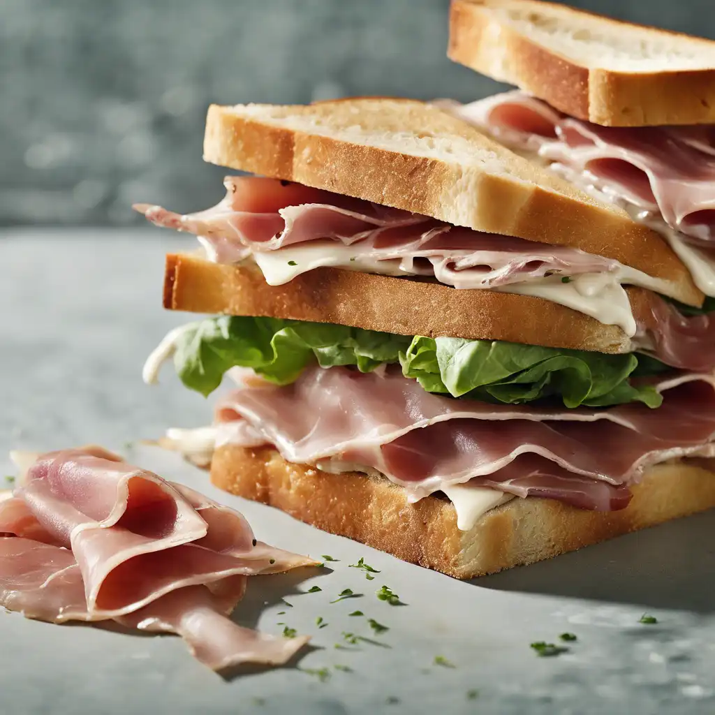 Prosciutto and Creamy Sauce Sandwiches