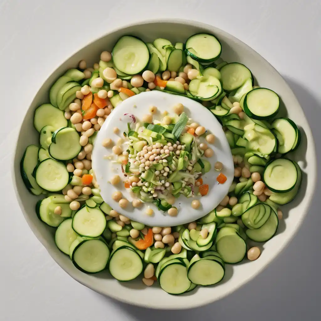 Foto de Salada de soja com abobrinha