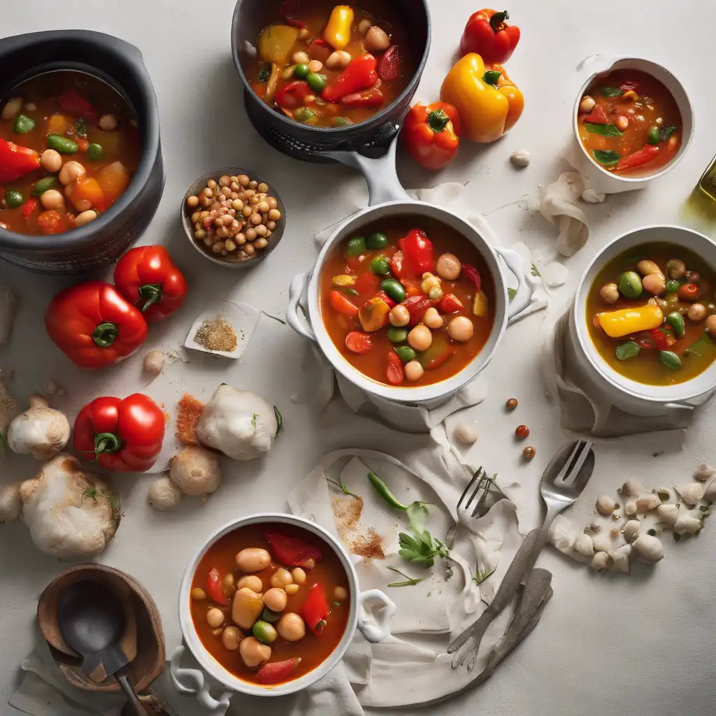 Soybean Stew with Tomato and Bell Pepper