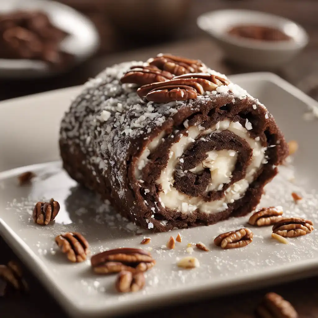 Chocolate, Coconut, and Pecan Roll