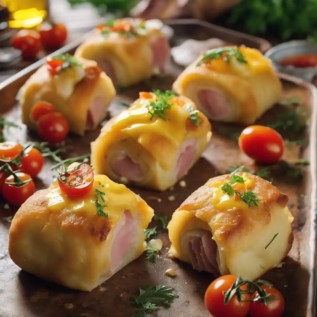 Potato Rolls with Garlic-Potato in Oven