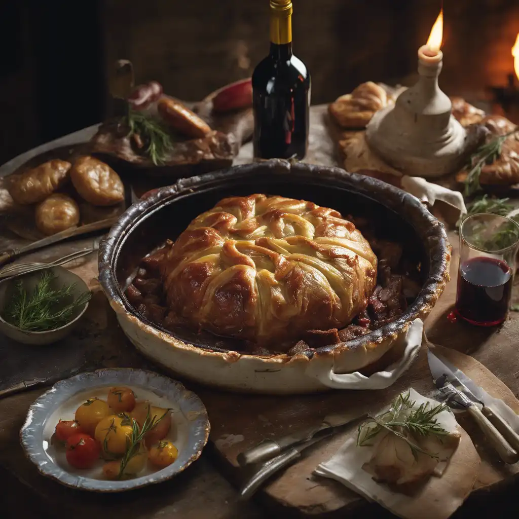 Beef Pastel with Wine