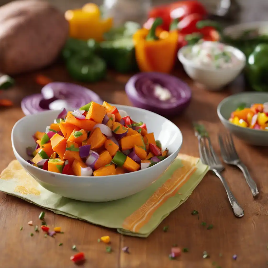 Sweet Potato Salad with Peppers