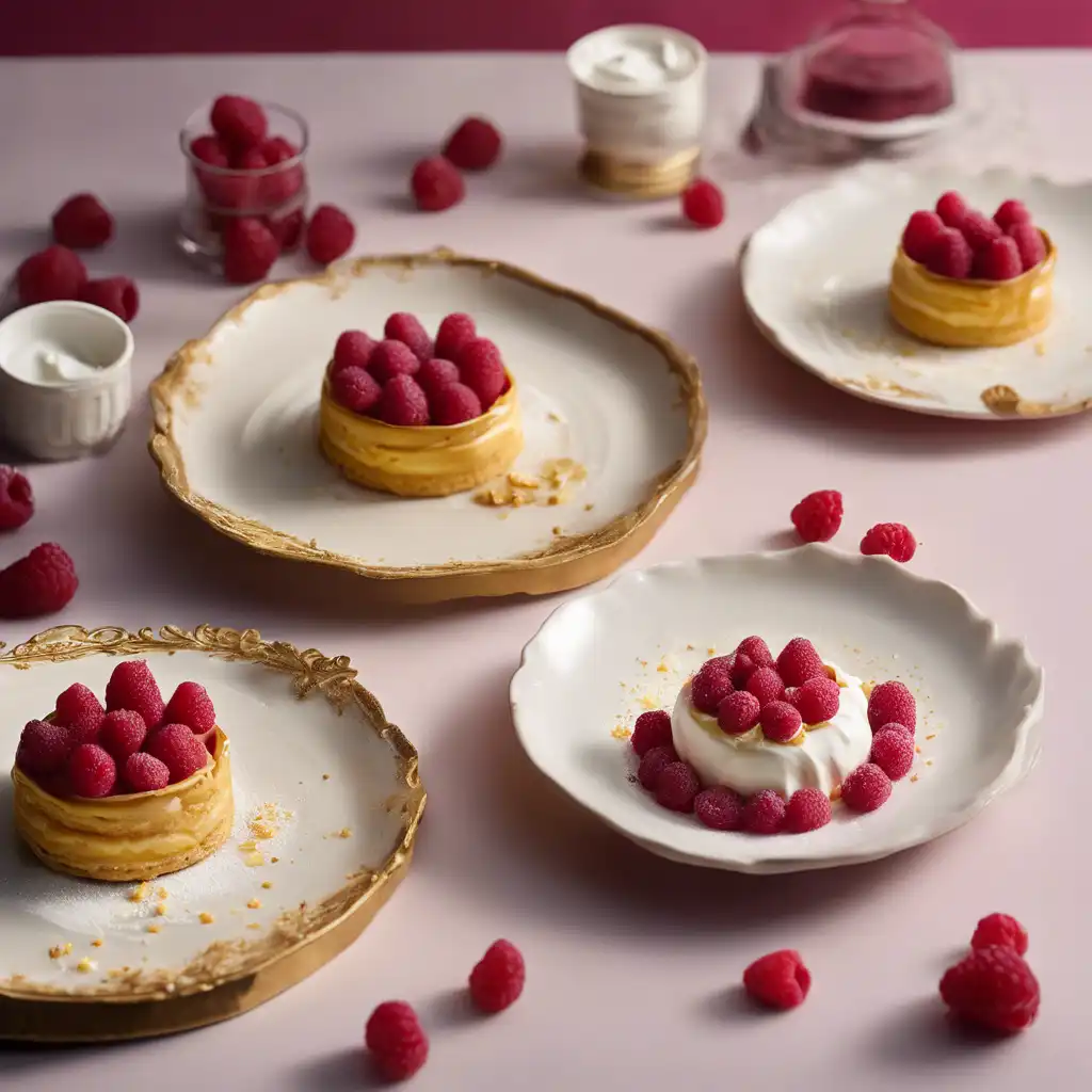 Raspberry Petit Gateau with Chantilly Cream