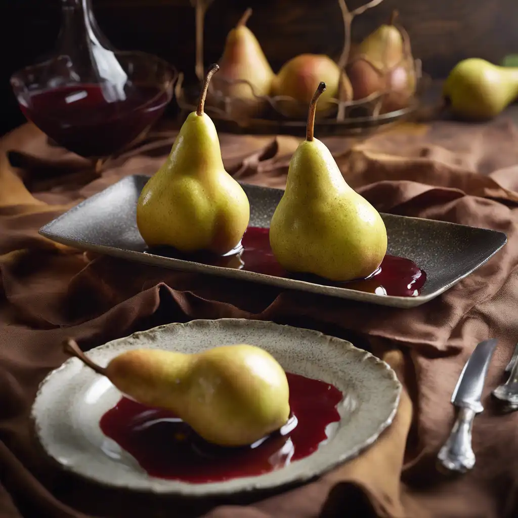 Pear with Wine Sauce