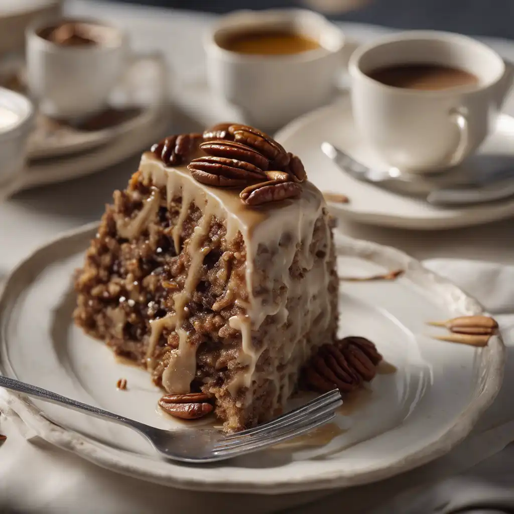 Café and Pecan Cake