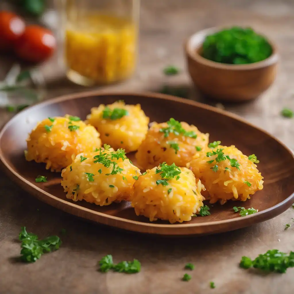 Cheese-Stuffed Rice Fritters