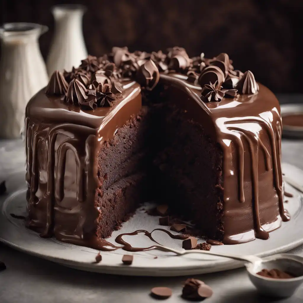 Chocolate Cake with Creamy Glaze