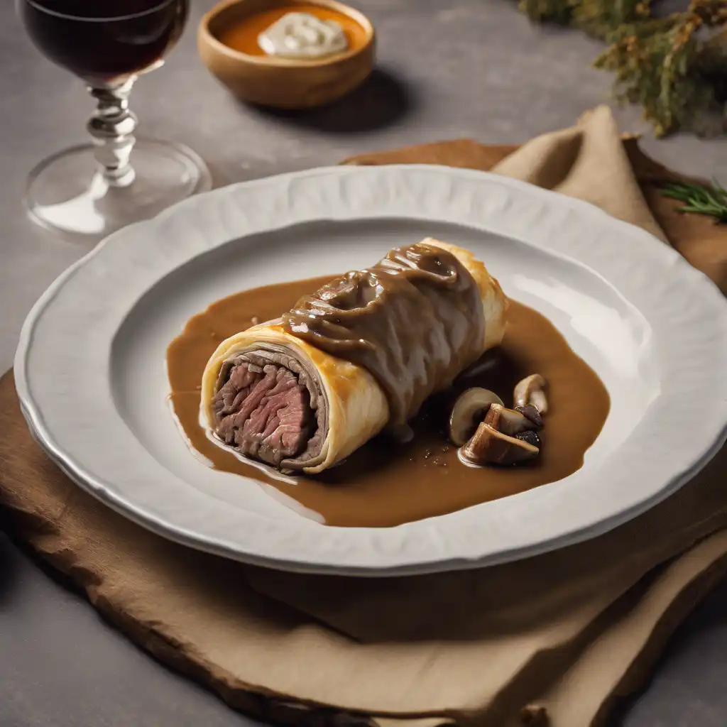 Beef Roll with Mushroom Gravy