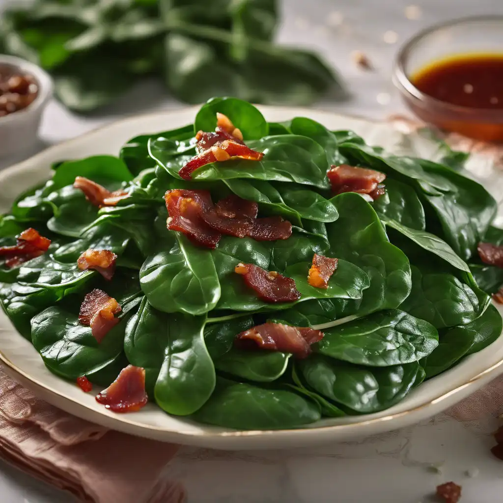 Spinach with Sweet and Sour Sauce