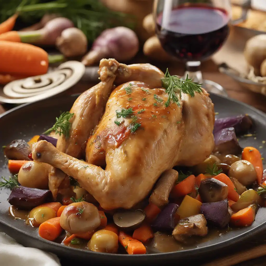 Chicken with Vegetables and Wine