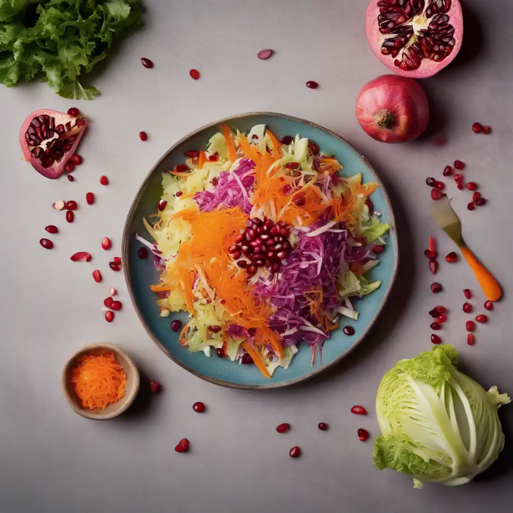 Carrot, Cabbage, and Pomegranate Salad