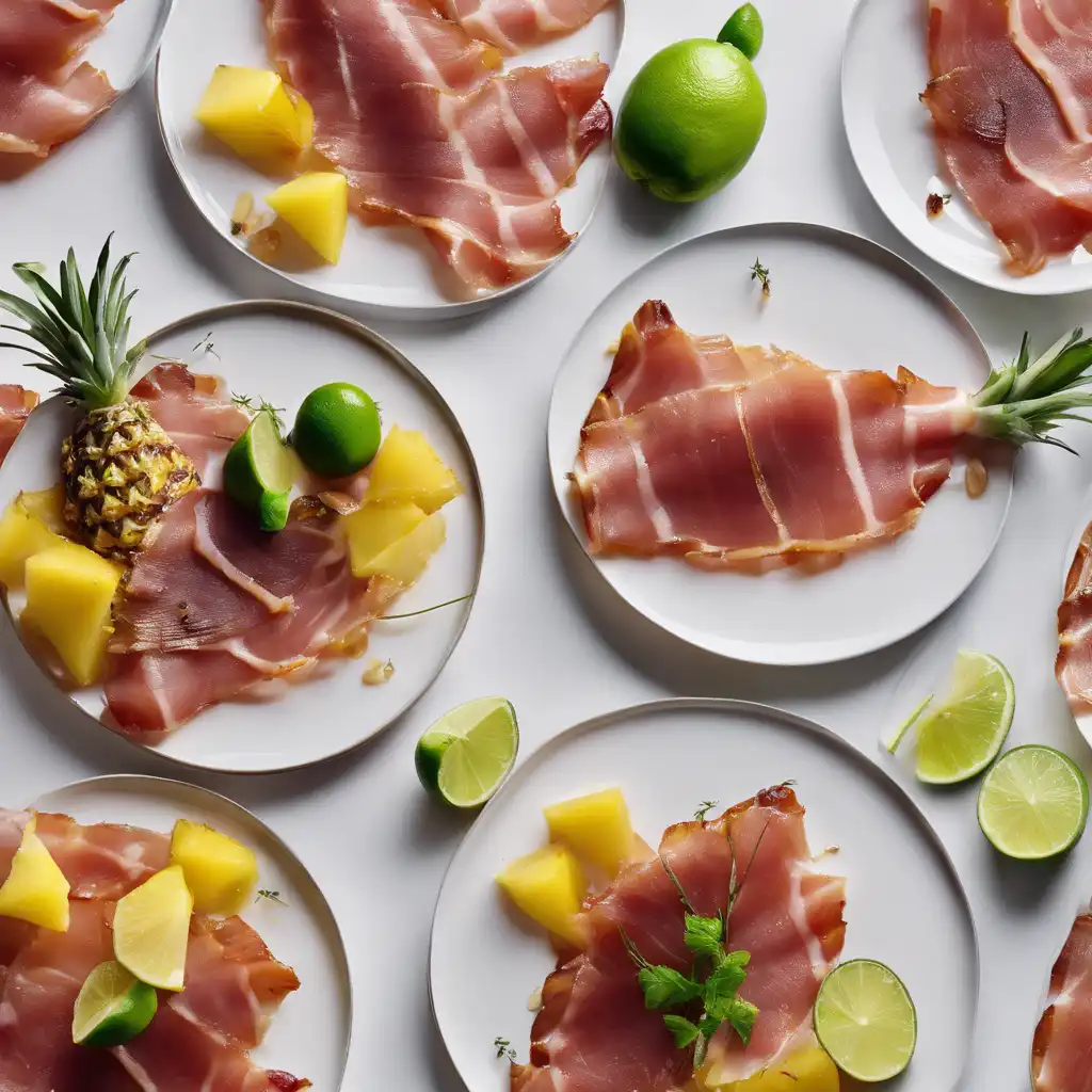 Grilled Prosciutto with Lime and Pineapple