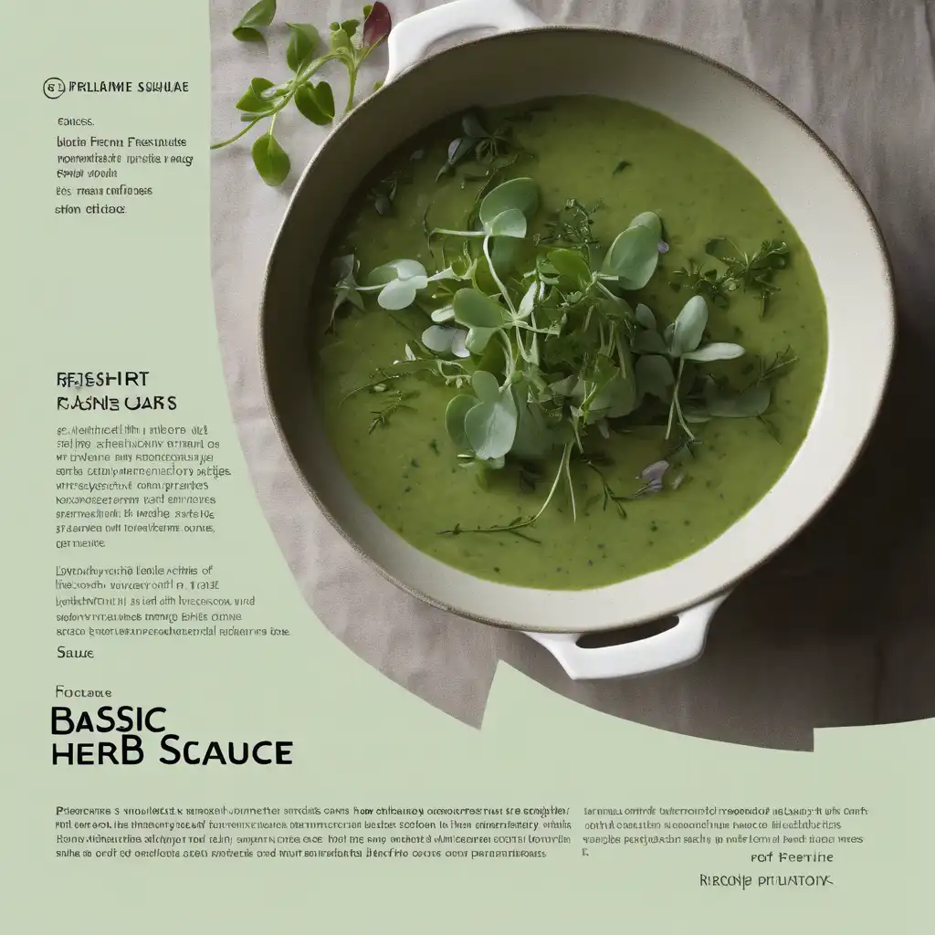 Basic French Herb Sauce Recipe with Purslane