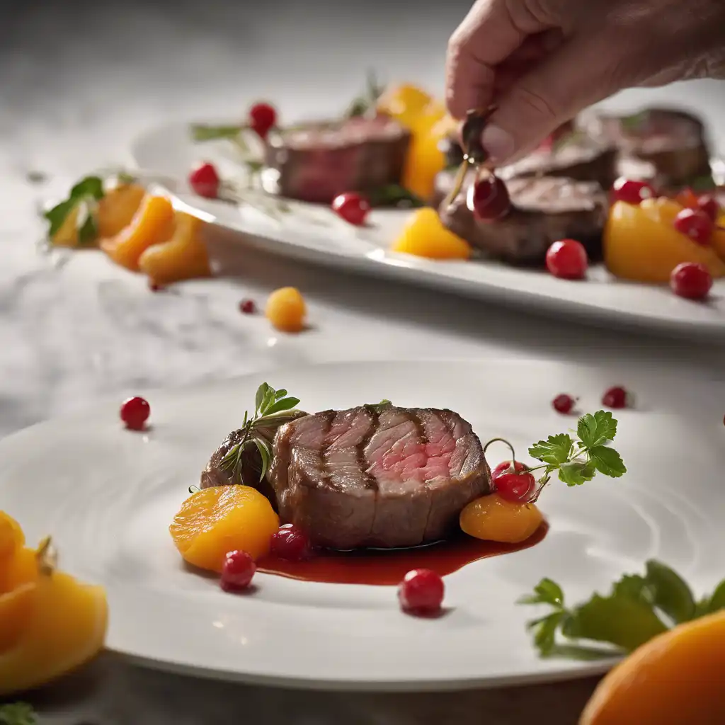 Grilled Beef with Fruit Filling