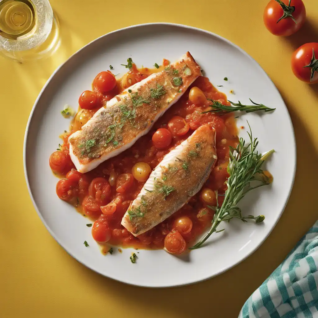 Baked Fish Fillets with Tomato Sauce