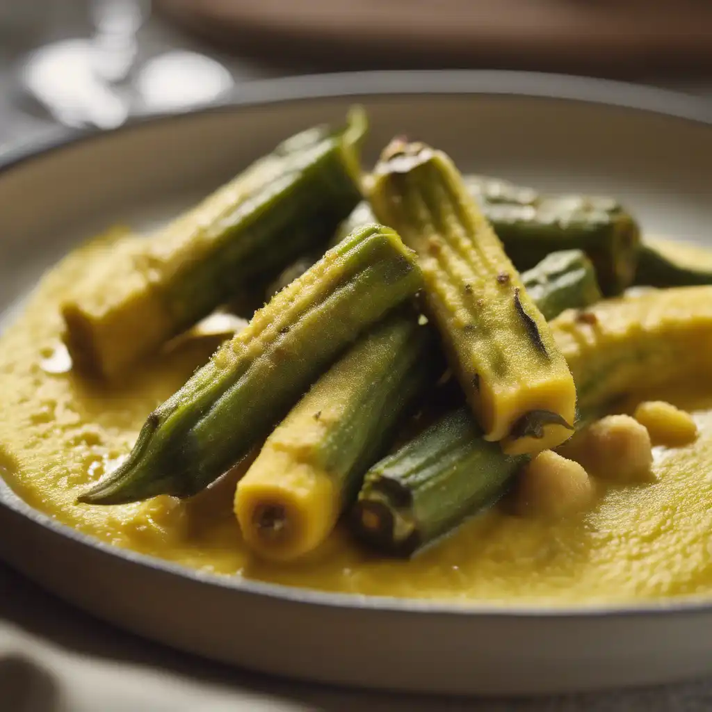 Okra with Polenta