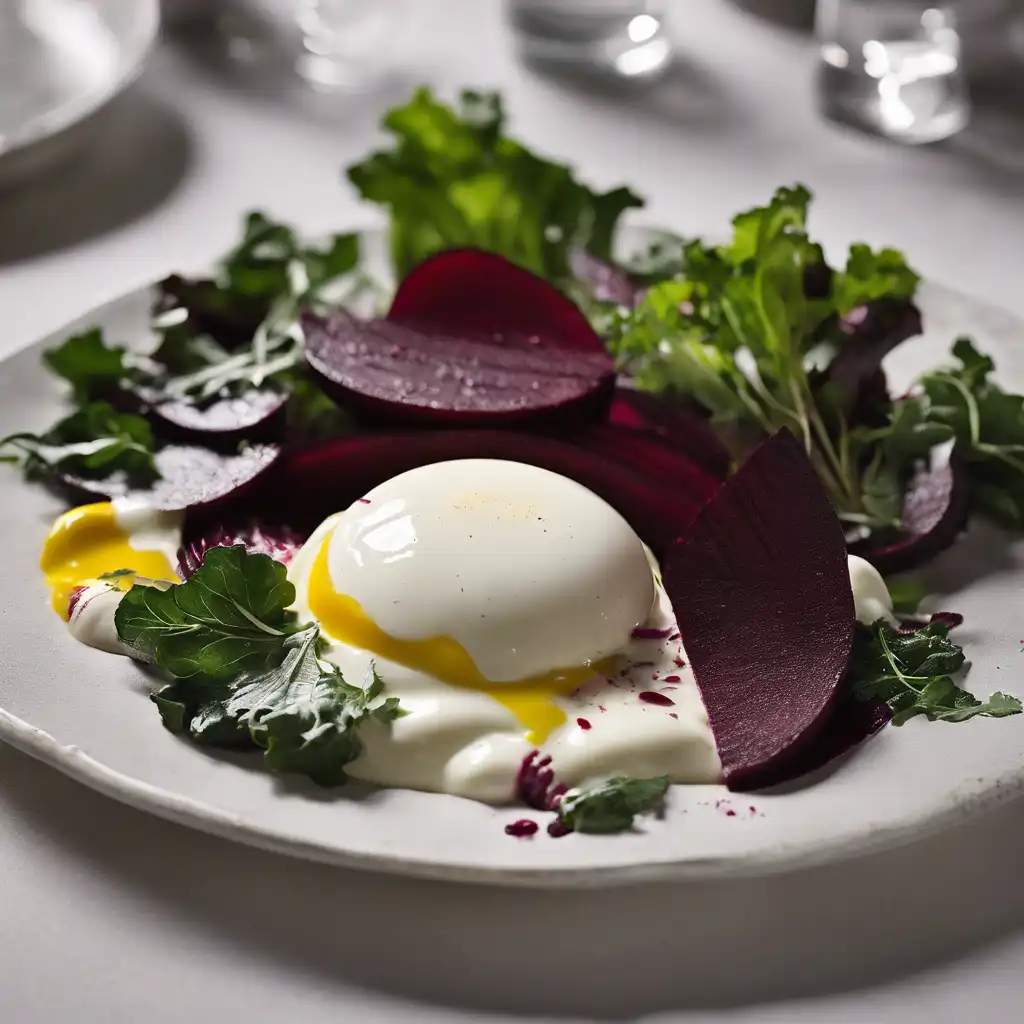 Beetroot with Egg and White Sauce