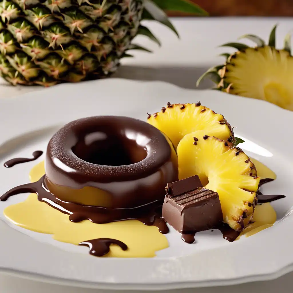 Pineapple Ring with Chocolate