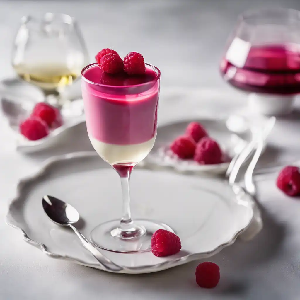 Raspberry Panna Cotta with White Wine