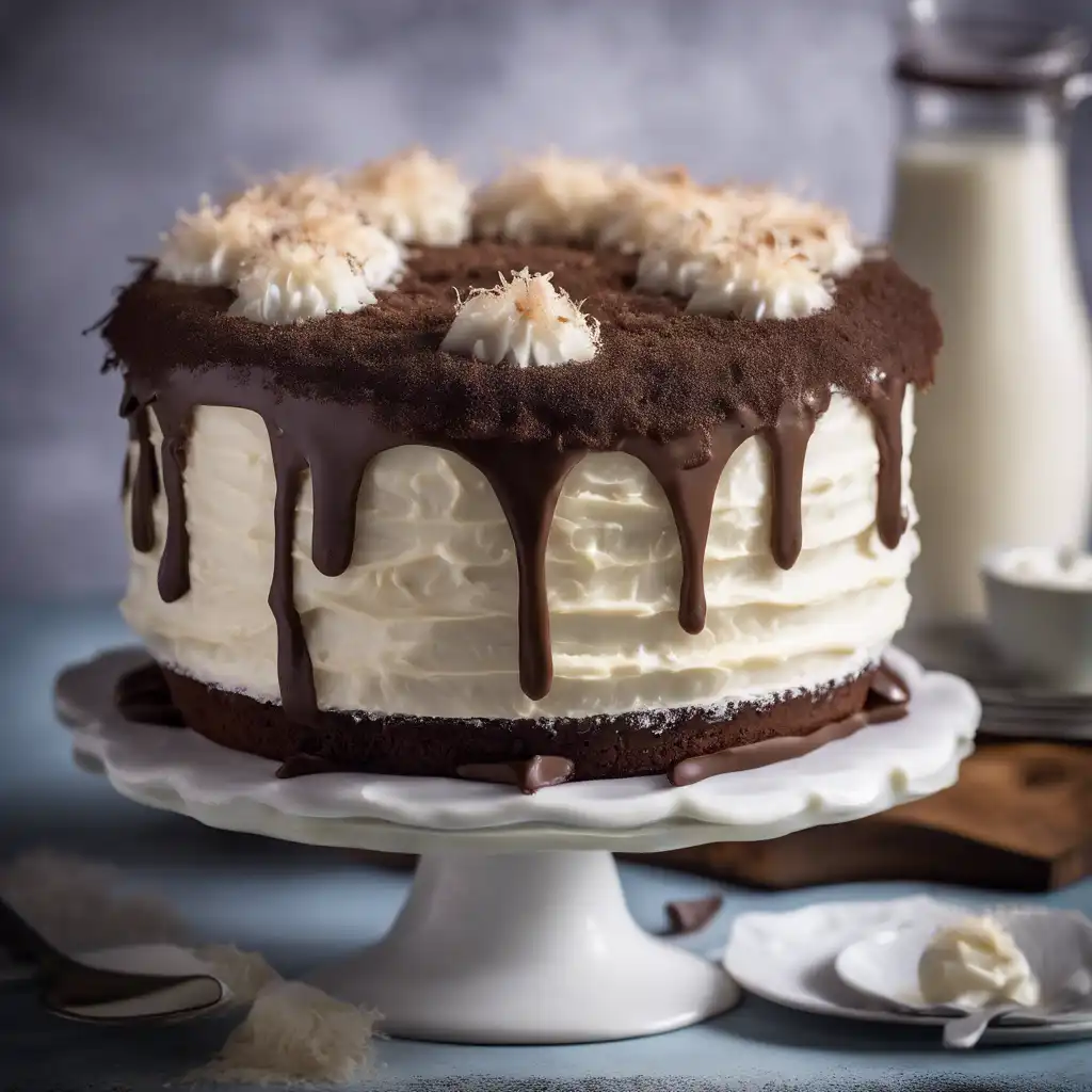 Chocolate Cake with Coconut Filling