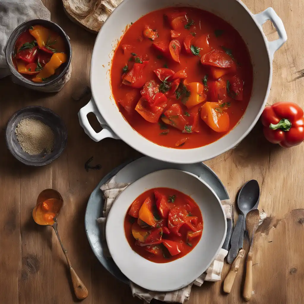 Red Bell Pepper and Tomato Stew