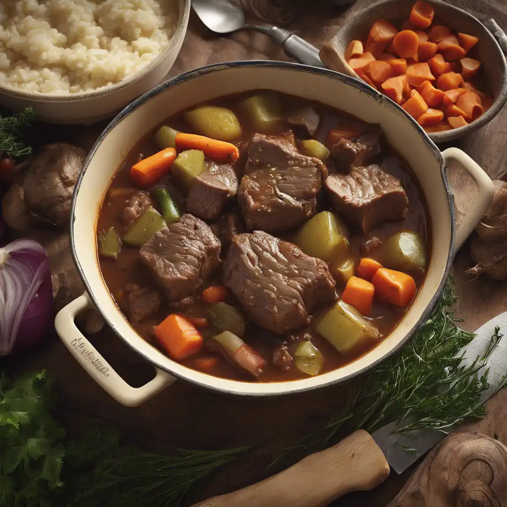 Beef with Vegetables and Beer