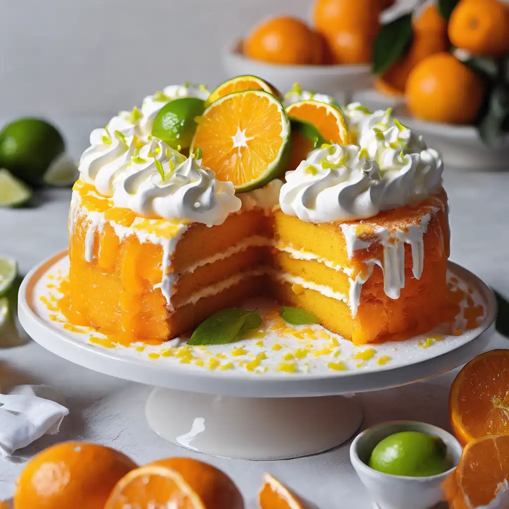 Orange Cake with Whipped Cream