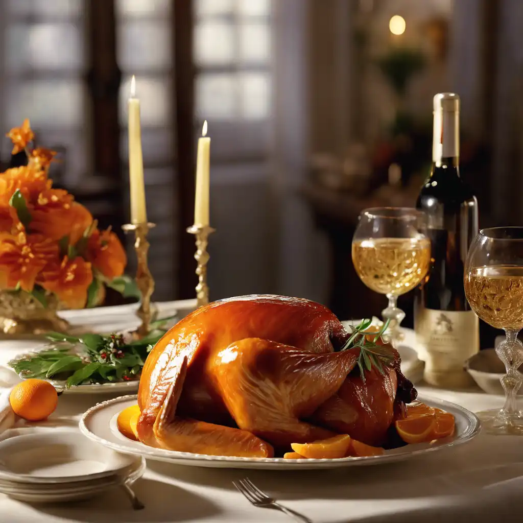 Tangerine Glazed Turkey with Wine and Grand Marnier