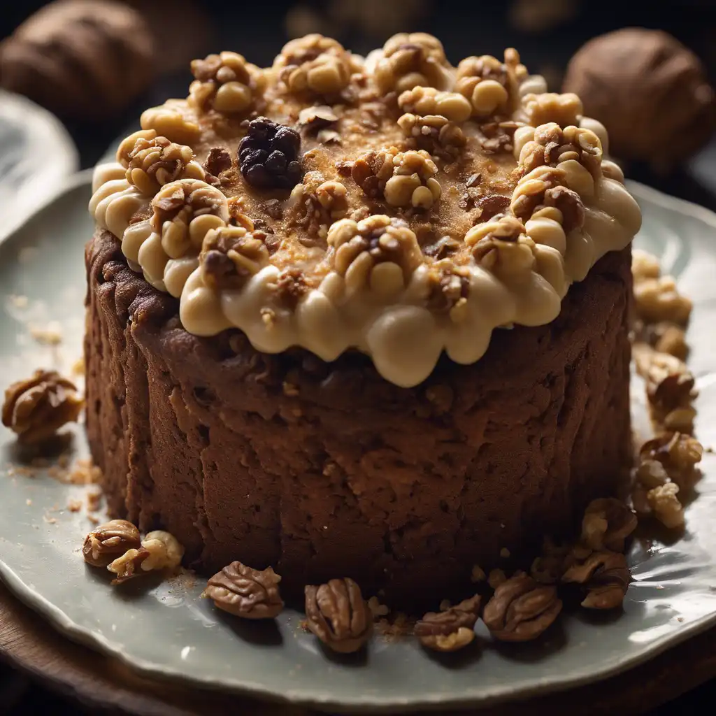 Walnut, Raisin, and Macadamia Cake