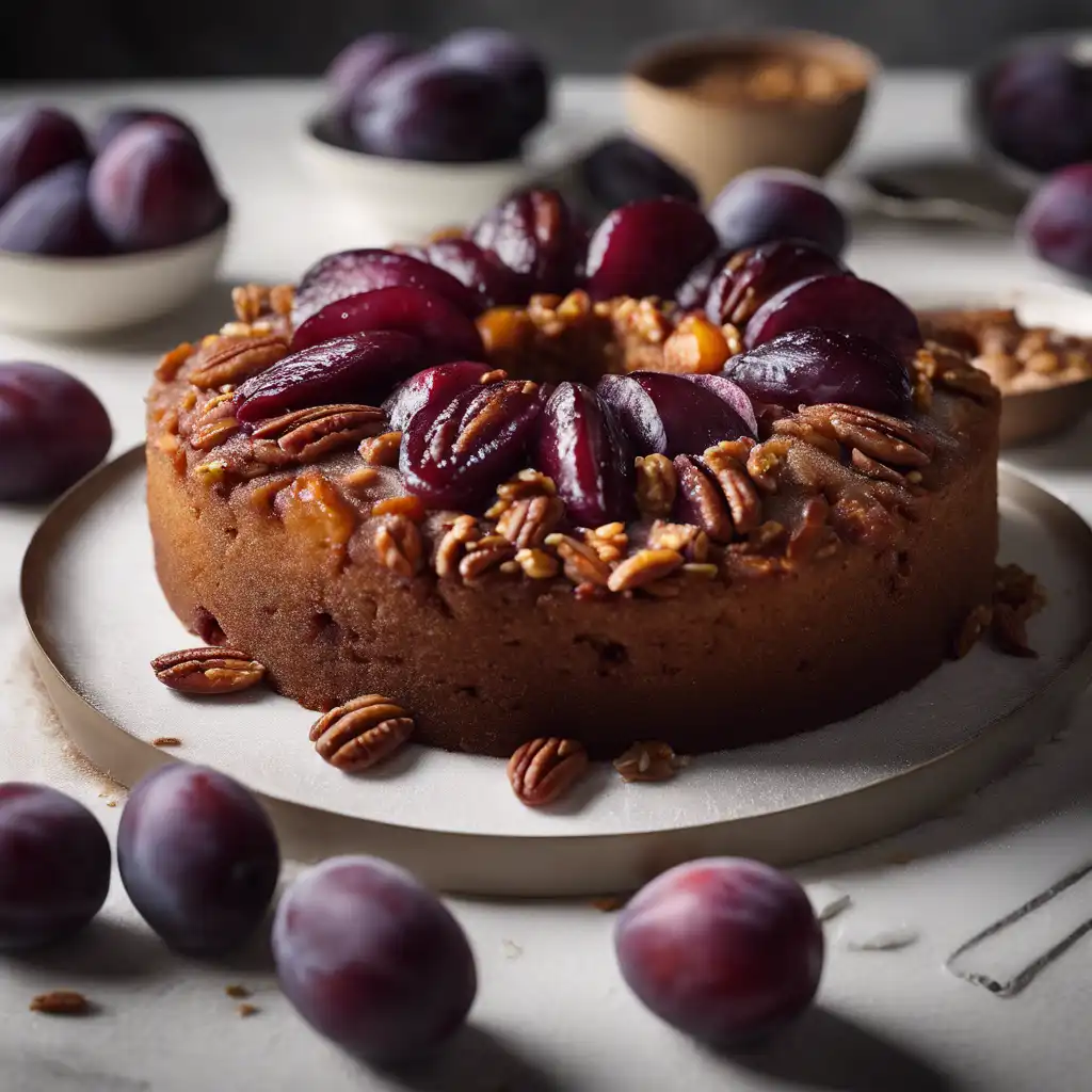 Plum and Pecan Cake