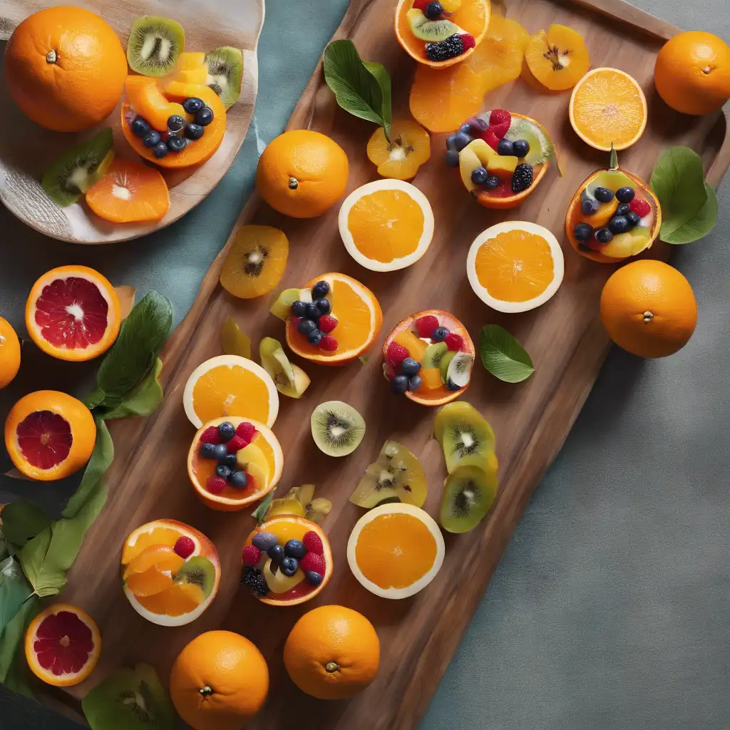 Fruit Filled Oranges with Fruit Salad