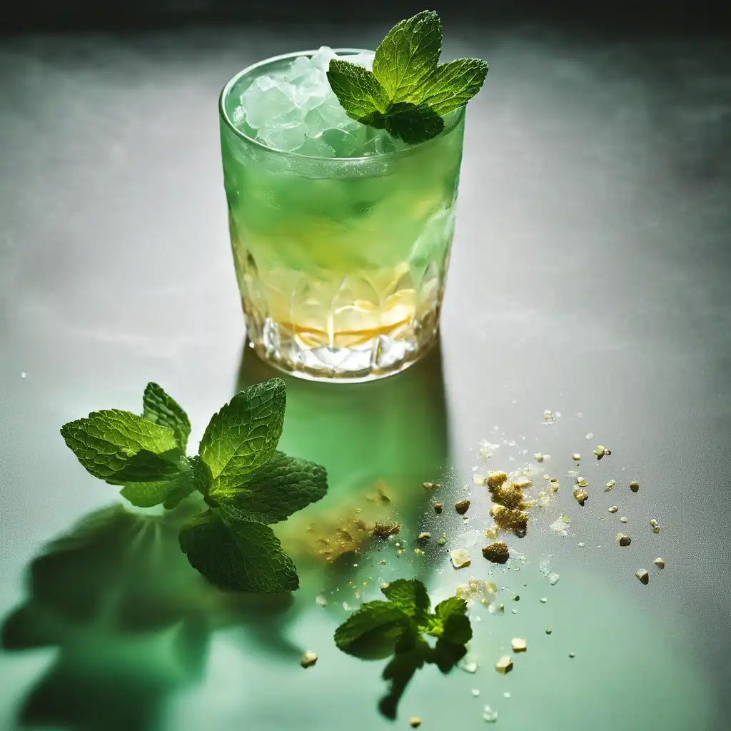 Minty Concoction with Whiskey