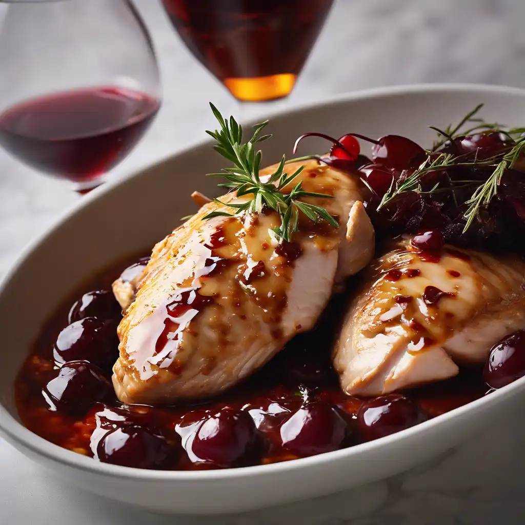 Chicken Breast with Liquor and Wine