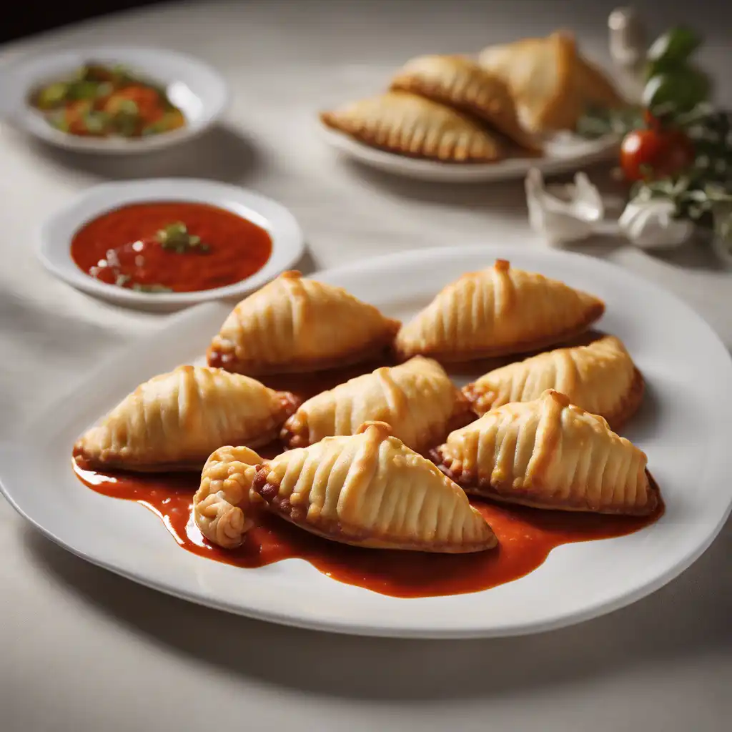 Octopus Empanada with Tomato Sauce