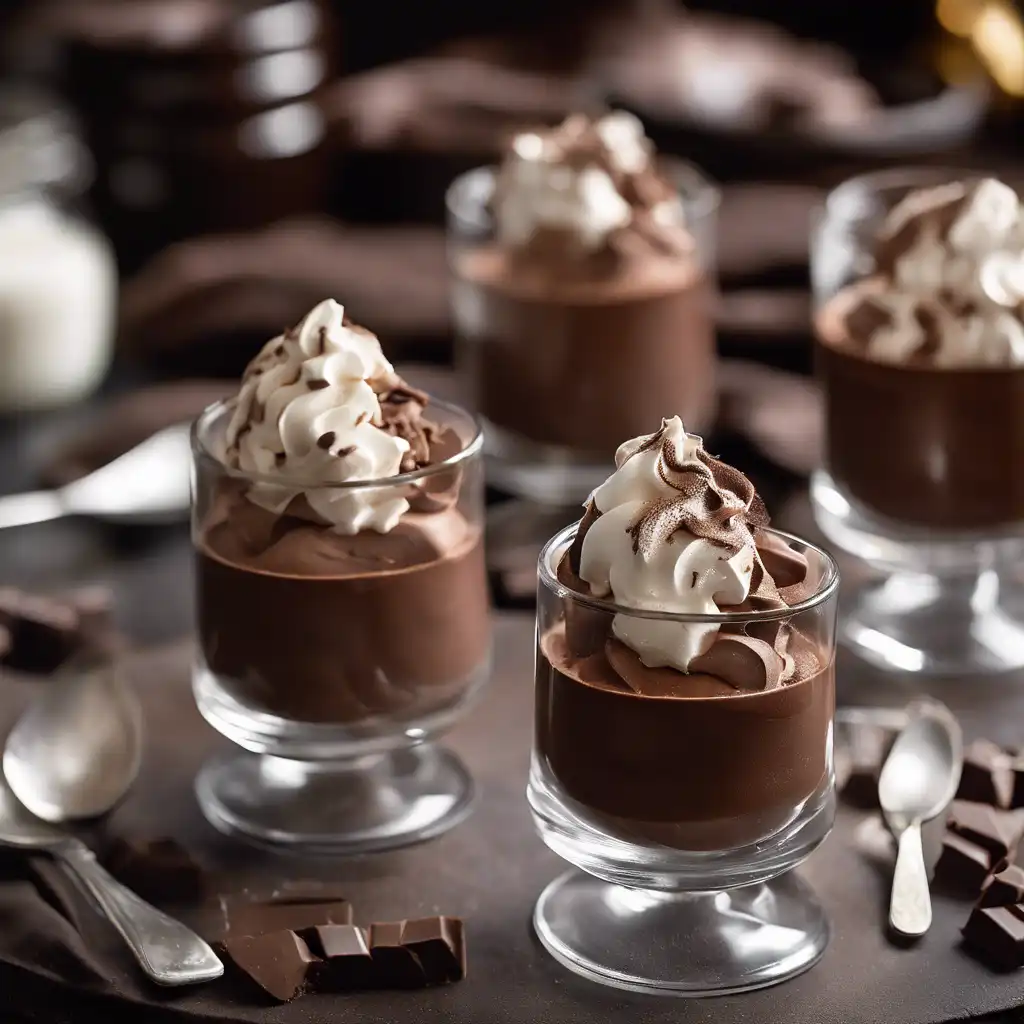 Chocolate Mousse with Whipped Cream